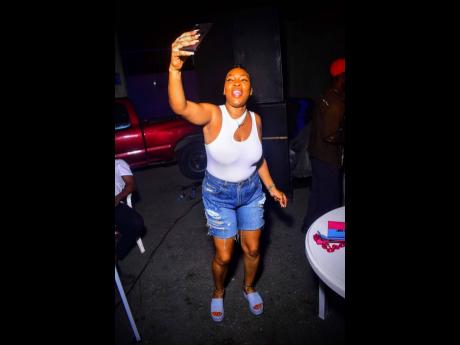 Makeba is enjoying the party.