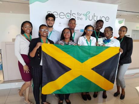 Credit: Simone Morgan-Lindo Jamaican students representing the island at the Huawei Seeds for The Future event.