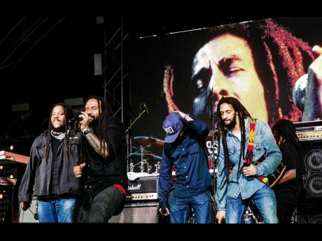 The Marley brothers (from left) Stephen, Ky-Mani, Jr Gong and Julian.