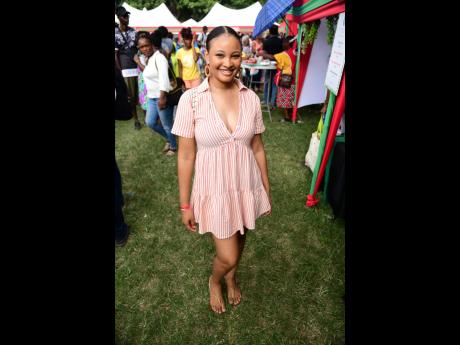 Felicia Jackson is rocking this outfit at the Grace Food Festival held recently at Hope Gardens, St Andrew.