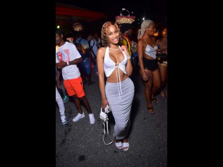 KAY TURNS UP THE HEAT! The sizzling diva stole the spotlight at Bishop Escobar’s birthday bash, rocking the National Stadium car park in St Andrew with her fiery style.