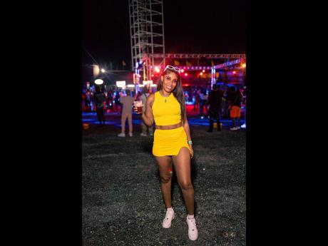 Kemarie Osbourne lit up the space in a golden yellow skirt set paired with sneakers, bringing a little of her sunshine style to Ding Dong’s birthday bash.Kemarie Osbourne lit up the space in a golden yellow skirt set paired with sneakers, bringing a little of her sunshine style to Ding Dong’s birthday bash.