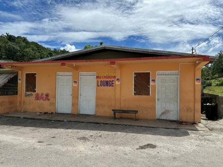 The bar where armed men opened gunfire on patrons in New Roads in Westmoreland on Monday. 