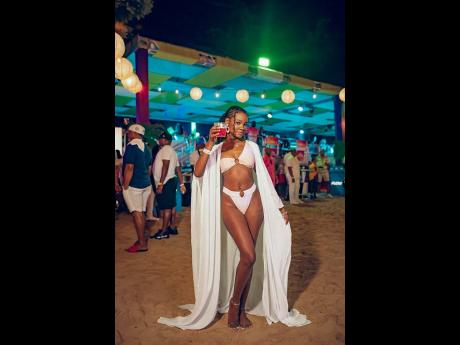 Credit: Contributed Leandra Hall stole the spotlight in a stunning all-white bikini, turning heads at the Frenchmen Foreplay affair.
