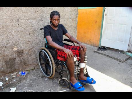 Credit: Matthew McKoy Jordan Fisher has had to use a wheelchair ever since he was hit by a vehicle last October.