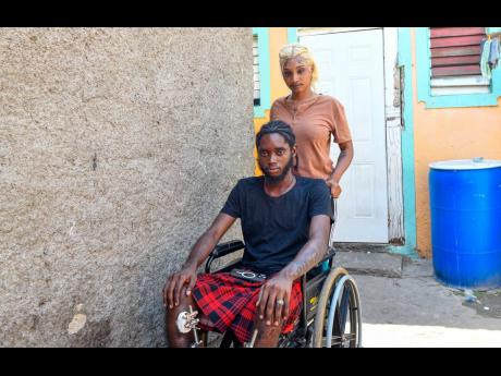 Credit: Matthew McKoy Fisher's mother Tiffany Bowes is his primary caregiver, but she is finding it hard to care for him and three younger children.