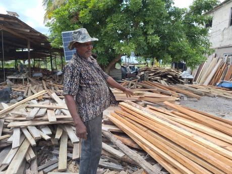 Credit: Rochelle Clayton Ruddock shows some of the materials he uses.