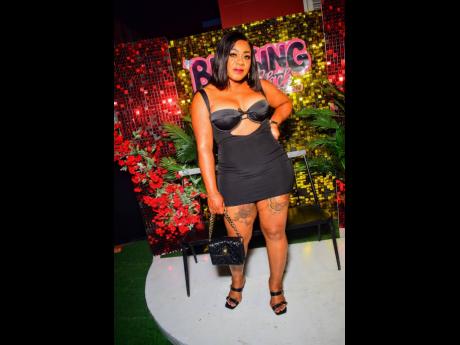 Credit: Anthony Minott Denita sparkles like a diamond at Sandy Unstoppable’s party, dubbed ‘Blessings: The Sexy Black Edition,’ at Rebel T Headquarters, St Andrew recently.