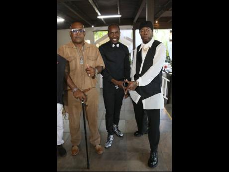 Credit: Nathaniel Stewart Jamaican entertainers (from left) Josey Wales, Nesbeth and Shabba Ranks pay tribute to Cocoa Tea.