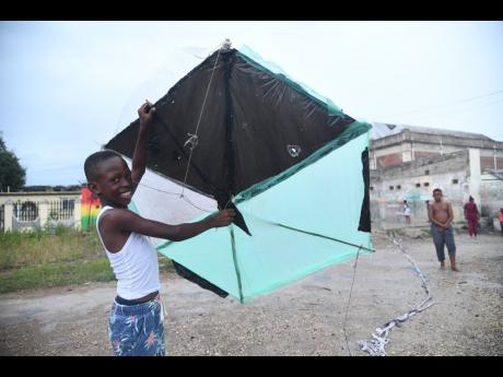 Credit: Antoine Lodge Brandon Cooper enjoys making kites.