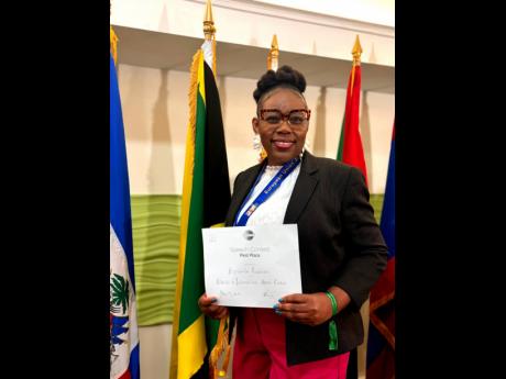 Credit: Contributed Robinson’s speech on intimate partner violence struck a chord with judges and the audience alike.