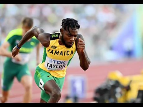 Christopher Taylor competing at the World Athletics Championships at Hayward Field in Oregon, USA in 2022. 
