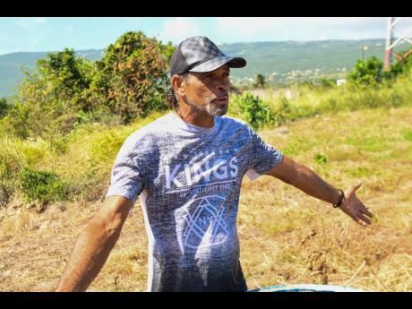 Credit: Matthew McKoy Farmer Matthew Clarke laments the lack of water and the negative impact it has on his crops.