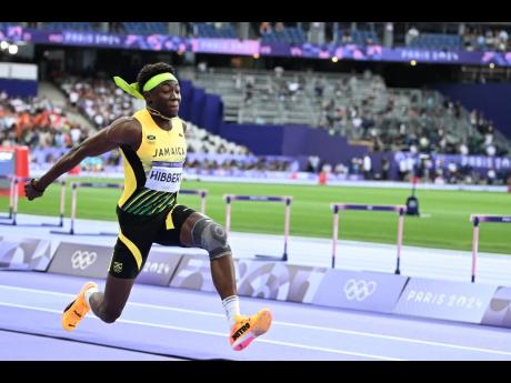 Credit: Gladstone Taylor Jaydon Hibbert of Jamaica competing in the men’s triple jump qualifiers at the Stade de France in Paris, France on Wednesday, August 7, 2024.