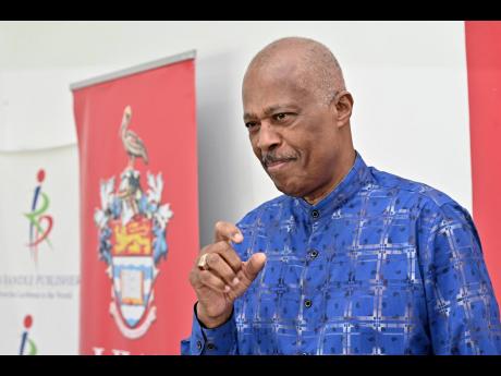 File Photos 
Sir Hilary Beckles speaks about Sir Frank Worrell during the launch of his book ‘Cricket’s First Revolutionary’ at Kingston Cricket Club, Sabina Park on Thursday, July 17.
