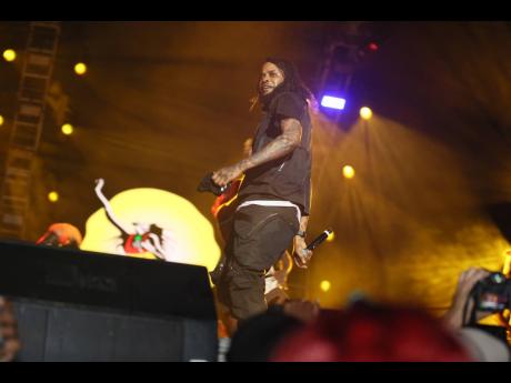 Nathaniel Stewart/Photographer 
Tommy Lee Sparta performing on Festival Night One of Reggae Sumfest.