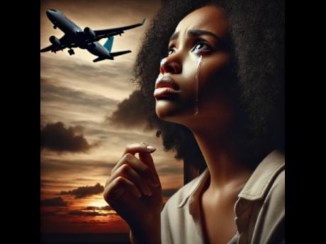 He has found himself another woman and he called me and told me that he is not coming back. 