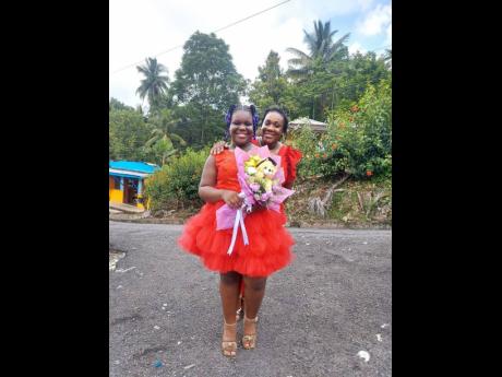 Credit: Contributed Photos Kahlaliah Moore (front) and mom Kayon Hutchinson-Moore