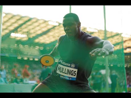 Credit: @Diamond_League Jamaica’s Ralford Mullings in action during the Wanda Diamond League meet in Brussels, Belgium. Mullings won the event with a throw of 69.66 metres. World record holder Mykolas Alekna of Lithuania was second with 68.82m.