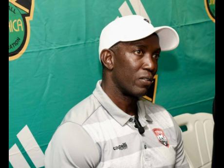 Trinidad & Tobago’s men’s senior team head coach Dwight Yorke speaks to the media after their international friendly soccer match against Jamaica at Montego Bay Sports Complex on Thursday, February 6.