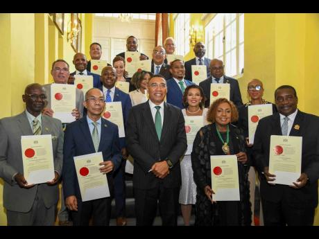 The 19-member Andrew-Holness led Cabinet.