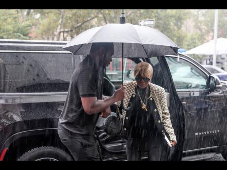 Janice Combs, mother of Sean ‘Diddy’ Combs, arrives outside of Manhattan federal court for his hearing on Thursday in New York.