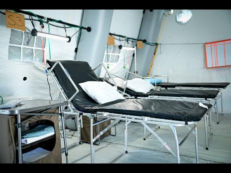 A section of the surgical wing of the Emergency Field Hospital deployed at the Black River High School in St Elizabeth by the Samaritan’s Purse International Relief organisation. The hospital was established on Tuesday and is designed to replicate the capabilities of the Black River Hospital in the parish.