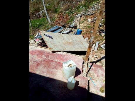 Credit: Contributed Remnants of Gaileisha Jones’ house in St Elizabeth that was destroyed by Hurricane Melissa.