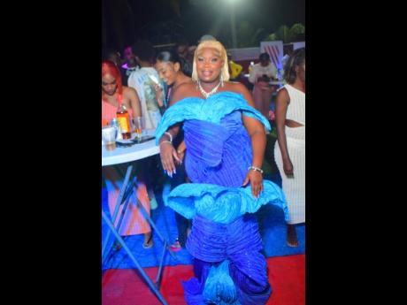 Lady Marla stole the night in this show-stopping blue gown.