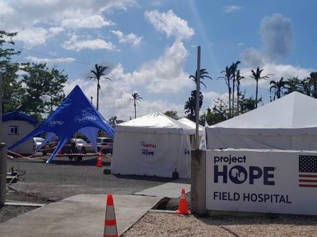 Project Hope Field Hospital in Hanover provides emergency and trauma care to residents affected by the storm.