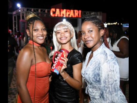 Gal pals (from left) Demonia Chung, Gemielia Bryant and Marie-Ann Jones, partying together.