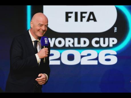 Credit: AP FIFA President Gianni Infantino speaks during the match schedule reveal for the 2026 soccer World Cup in Washington on Saturday, December 6.