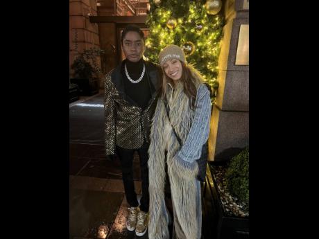 Jamaican MJ chills with American professional wrestler Mercedes Monae.