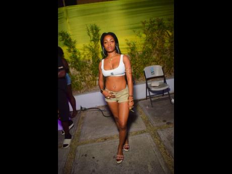 Dancehall artiste Macy Chin shows her support at Young Wild Apache’s EP launch, held recently at Downsound Records’ headquarters in New Kingston.