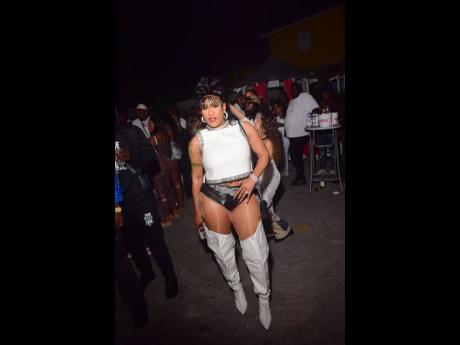 Credit: Anthony Minott Samantha Caribbean Joy brought some heat at Stone Love Anniversary event held last Saturday at D’Lux Entertainment Complex, Cross Roads.