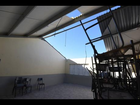 A Westmoreland school that was heavily damaged by Hurricane Melissa.