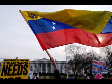 Protesters rally outside the White House last Saturday after the US captured Venezuelan President Nicolás Maduro and his wife in a military operation.