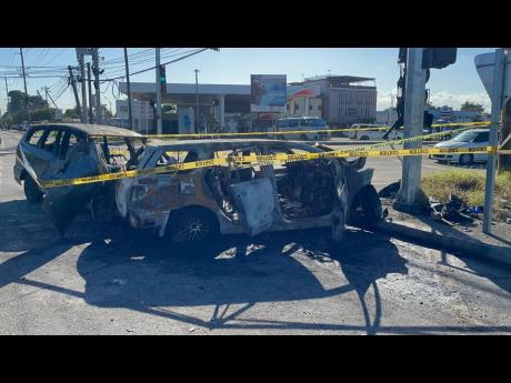 One dead, several injured in fiery Portmore crash