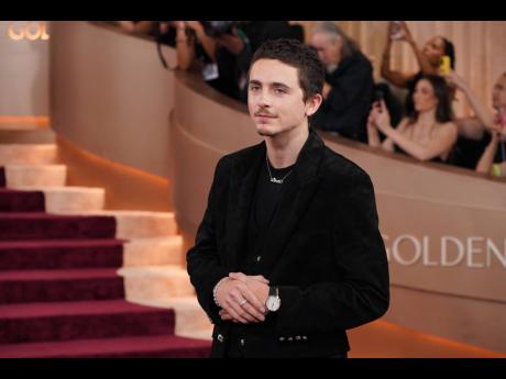 Timothee Chalamet arrives at the 83rd Golden Globes on Sunday at the Beverly Hilton in Beverly Hills, Calif. 