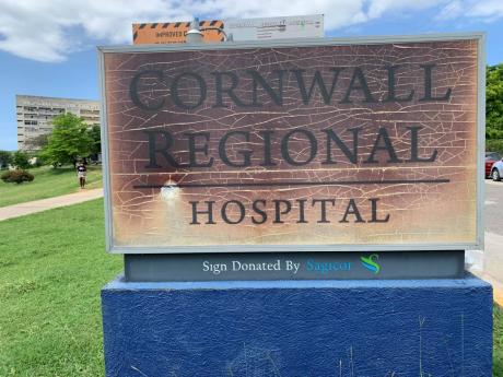 A photo of the sign of Cornwall Regional Hospital 