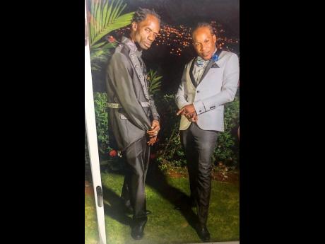 Jahneil Ballentine (right) and his father, Desmond.