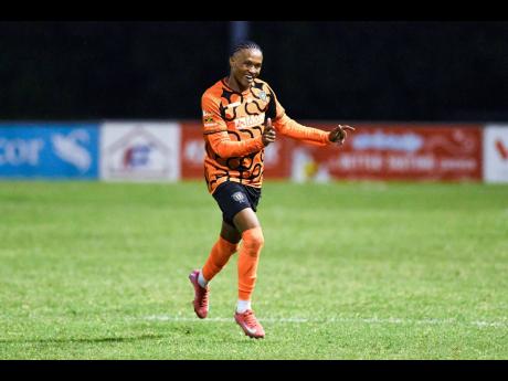 Credit: Matthew McKoy Nickalia Fuller of Tivoli Gardens FC celebrates after scoring against Waterhouse during a Jamaica Premier League football match against Waterhouse Football Club at the Stadium East field on December 8, 2025.