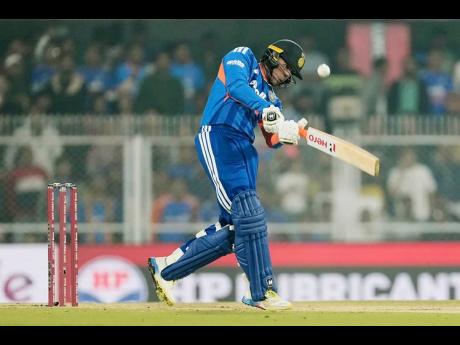 Credit: AP India’s Abhishek Sharma plays a shot during the third T20 cricket match against New Zealand in Guwahati, India, on Sunday.