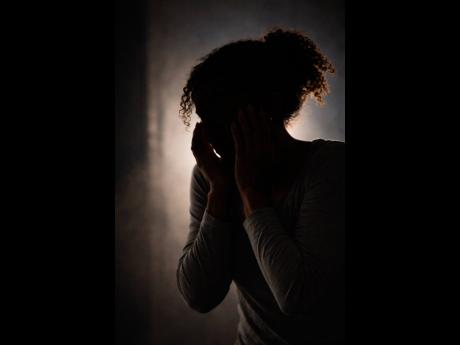 AI-generated image of a woman, who is the victim of domestic abuse.