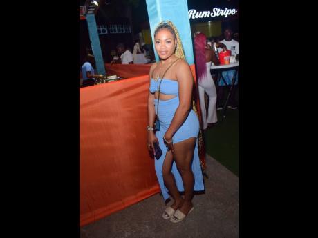 Dadre lights up DJ Rodney’s Spanish Town Brunch in a blue two-piece outfit. The event was held recently at High Tension Sound System’s headquarters, Old Harbour Road in St Catherine.

