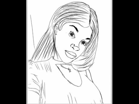 One of Daniel Cunningham’s portraits captures the quiet intensity of a young woman.