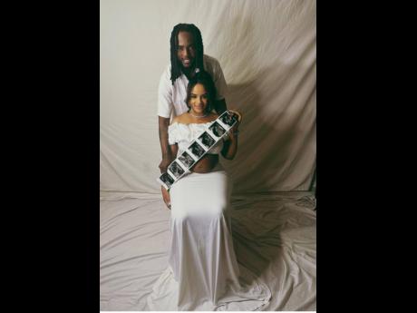 Dancehall couple KipRich and Kizzy shared a copy of their ultrasound and Kizzy's 'baby bump' when they announced the pregnancy on social media last December.