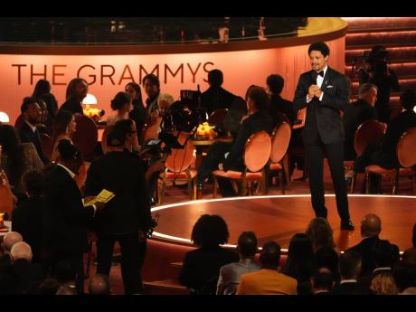 Host Trevor Noah speaks during the 68th annual Grammy Awards. 