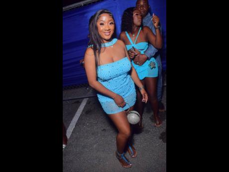 Tiffany Lowther brings the glam to RR King Lando’s ‘’birthday bash”, held at the Portmore Municipal Corporation taxi stand in St Catherine recently.