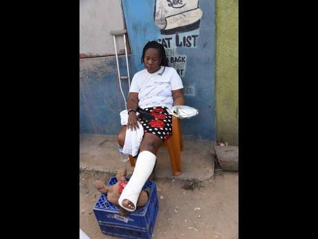 In addition to losing her belongings, Kezie Barnaby suffered an injury as she fled from the blaze.